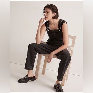 MADEWELL straight leg overalls in lunar, size medium